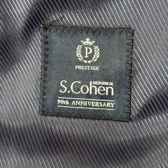 S. Cohen Montreal Mens Sport Coat Size 42R Long Navy Blue Wool Silk Blazer Paulo - Picture 12 of 16